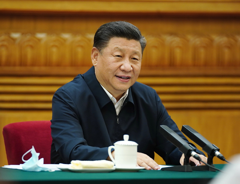 7月21日，中共中央總書記、國家主席、中央軍委主席習近平在京主持召開企業家座談會并發表重要講話。新華社記者 鞠鵬 攝